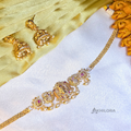 AK00009 -Traditional Lakshmi Temple Choker & Jhumka Set