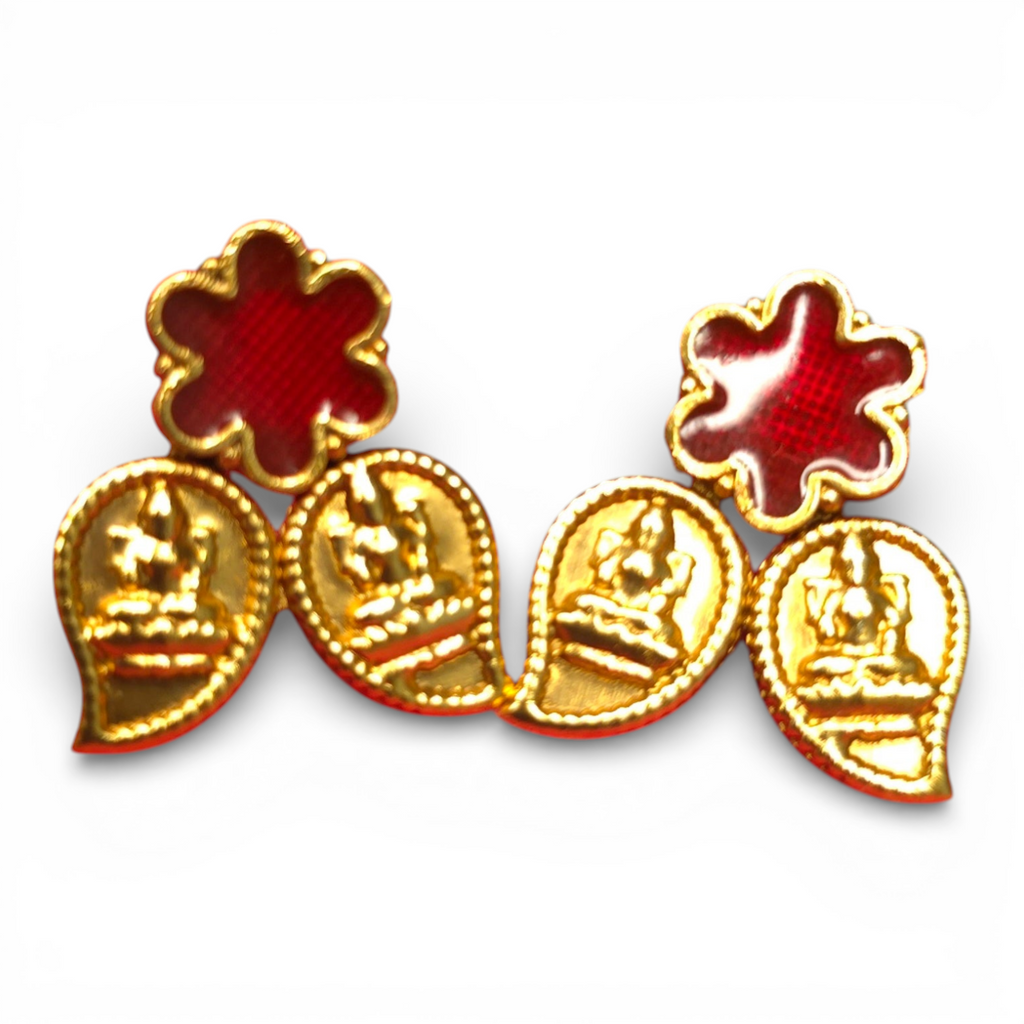 Lakshmi Coin Temple Choker Set with Matching Earrings
