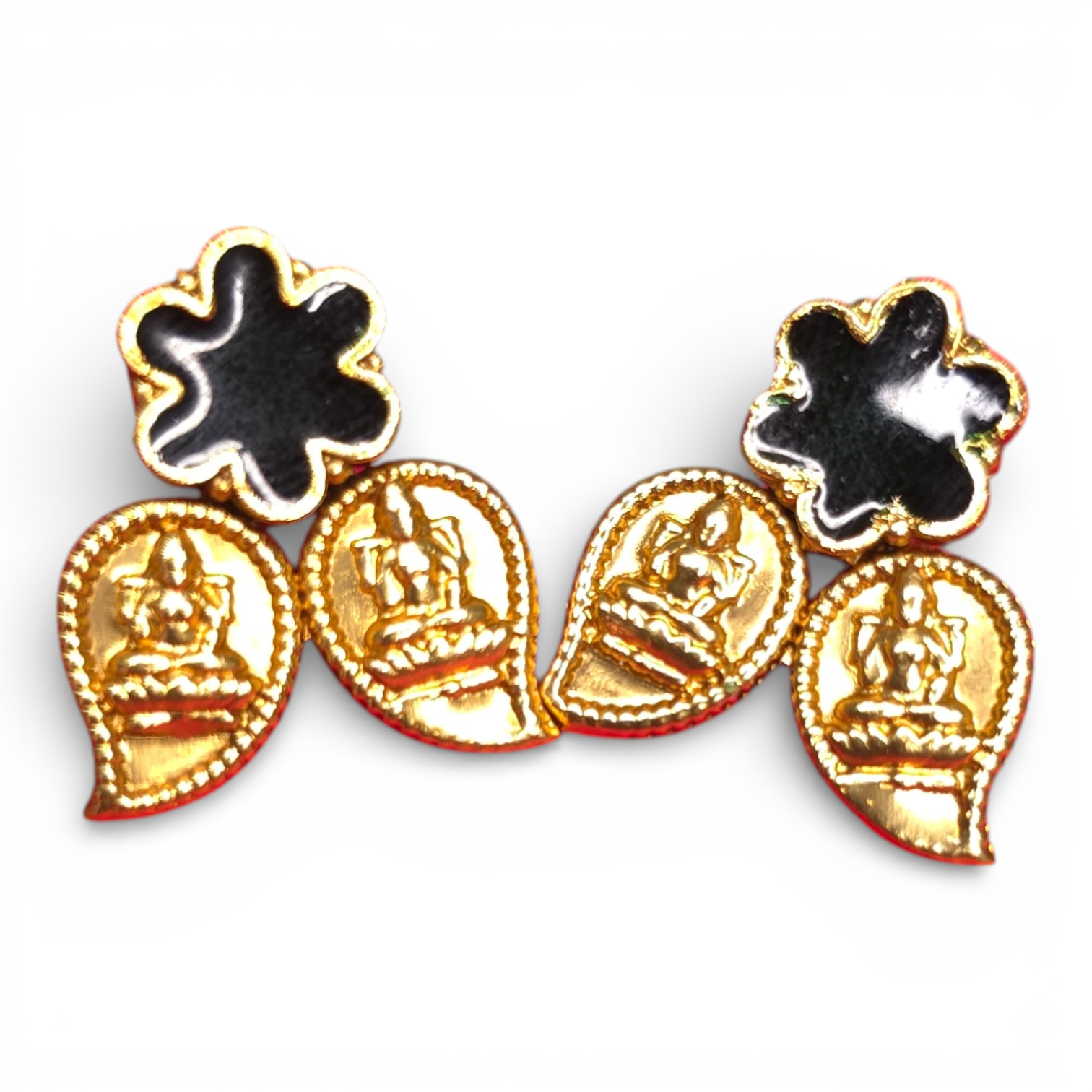 Lakshmi Coin Temple Choker Set with Matching Earrings