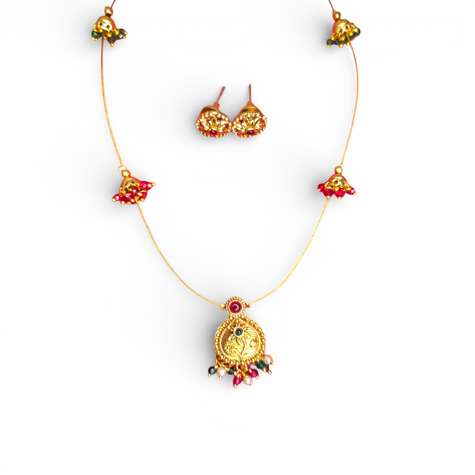 Elegant Antique  Pendant & Earring Set
