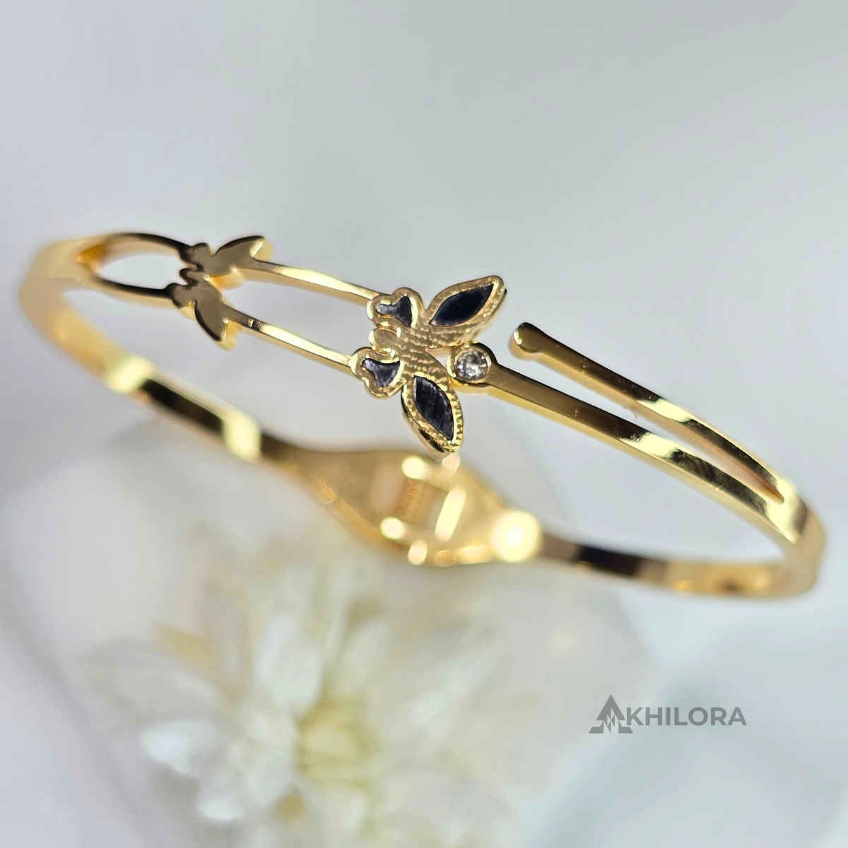 AK00143 - Midnight Flutter CZ Bangle