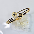 AK00144 - Midnight Blossom & Butterfly Bangle