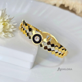 AK00151 - Noir Halo Geometric Bangle