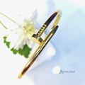 AK00173 - Iconic Nail Motif Gold-Plated Bangle