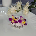 AK00039 - Enchanted Orchid Realistic Floral Drop Earrings
