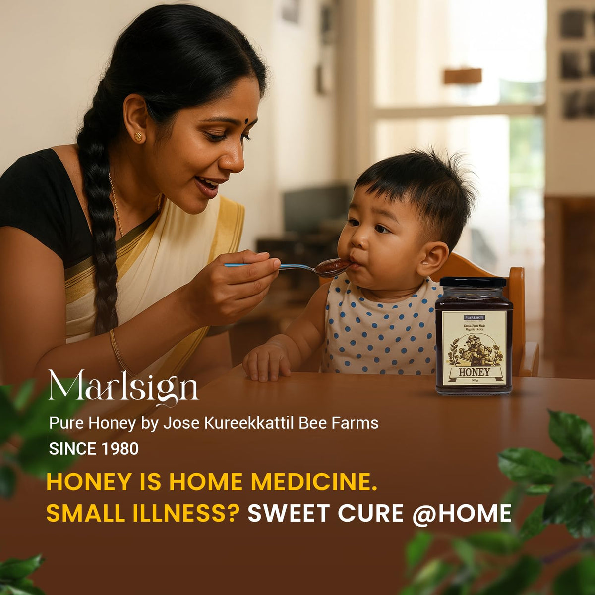 MARLSiGN | CHERUTHEN | Kerala Organic Stingless Honey From Western Ghats | Sourced From Wild Small Medicinal Plants | Mother Medicine | Small Bees| Pure Honey | (100g)