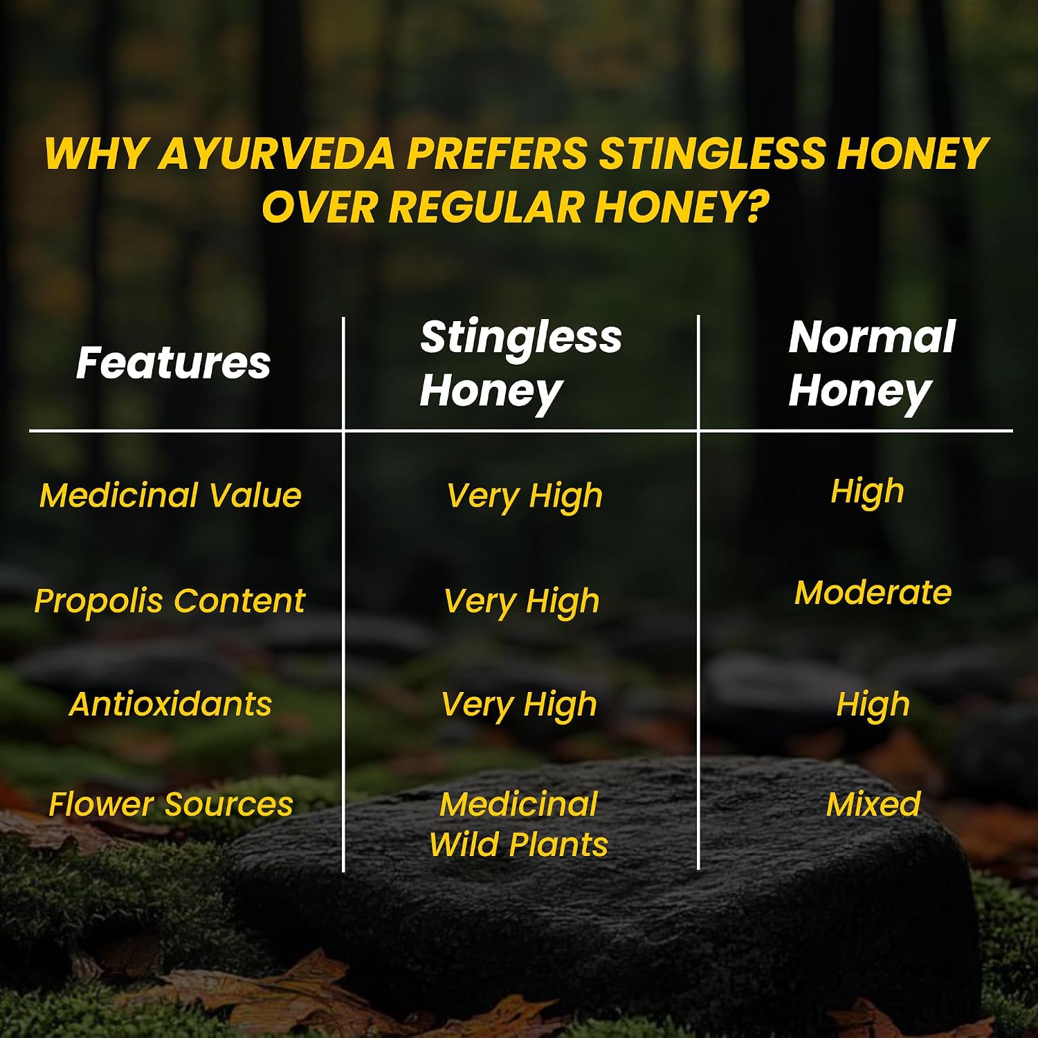 MARLSiGN | CHERUTHEN | Kerala Organic Stingless Honey From Western Ghats | Sourced From Wild Small Medicinal Plants | Mother Medicine | Small Bees| Pure Honey | (100g)