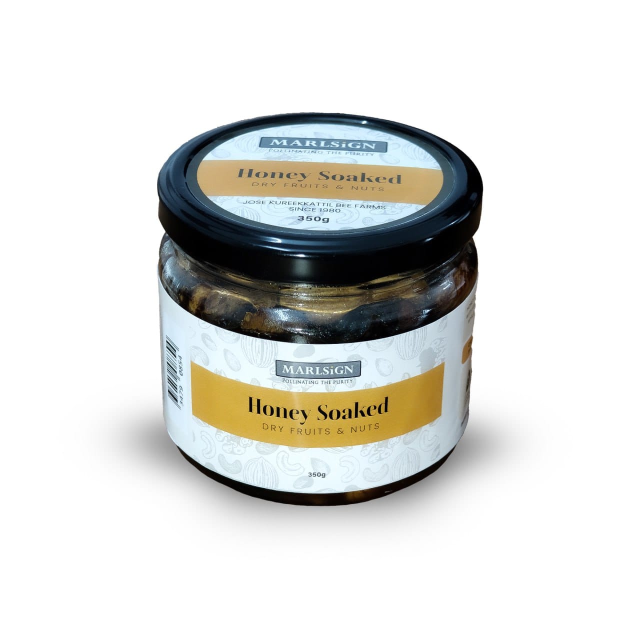 MARLSiGN Honey Soaked Dryfruits and Nuts | Natural Honey | Cashews | Almonds | Pistachios | Walnuts | Raisins | Fig | Healthy Snacks | Nutritious Super Food Mix | Natural Antioxidants | Premium Dryfruits & Nuts | Pure & Organic Farmmade Honey (350g)